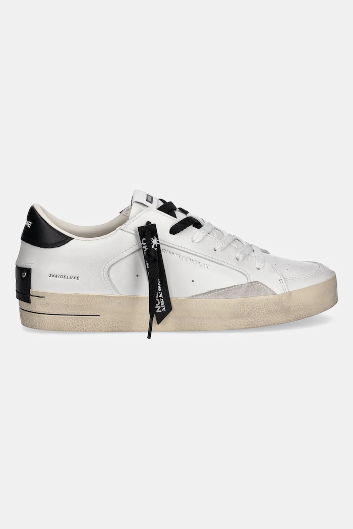 Kožené tenisky Crime London SK8 DELUXE 17100PP6 biela SS26