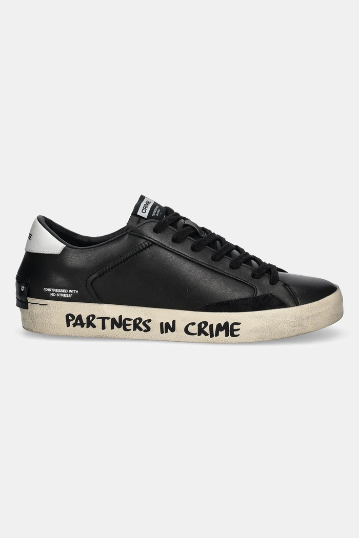 Crime London sneakersy skórzane DISTRESSED 18010AA6 czarny SS25
