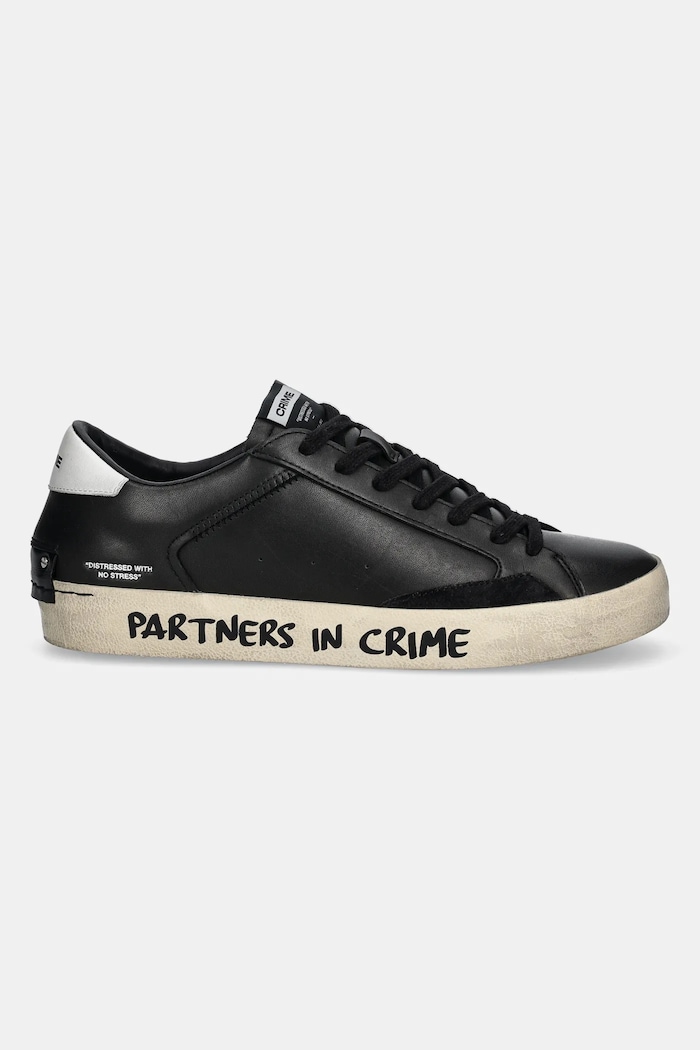 Crime London sneakersy skórzane DISTRESSED 18010AA6 czarny SS25