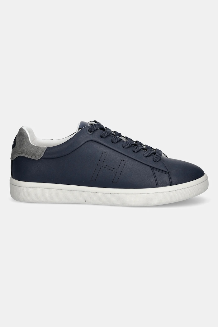 Hackett London sneakersy skórzane BOND MINIMAL HMS21457 granatowy SS25