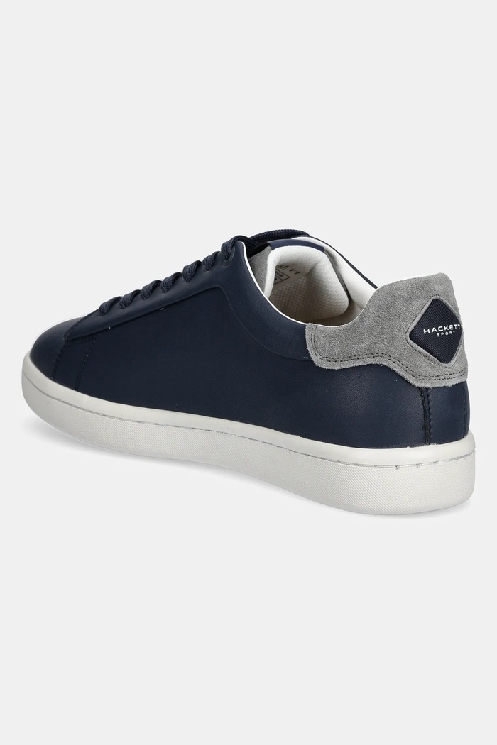 Obuwie Hackett London sneakersy skórzane BOND MINIMAL HMS21457 granatowy