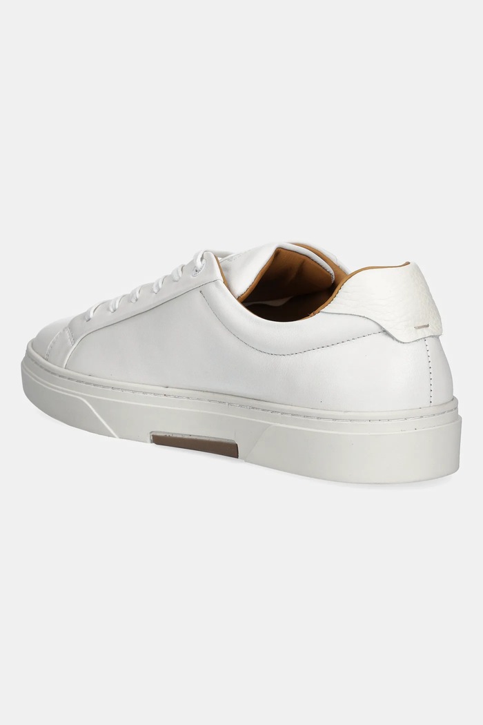 Încălțăminte Hackett London Sneakers din piele HACKNEY LACE HMS21471 alb