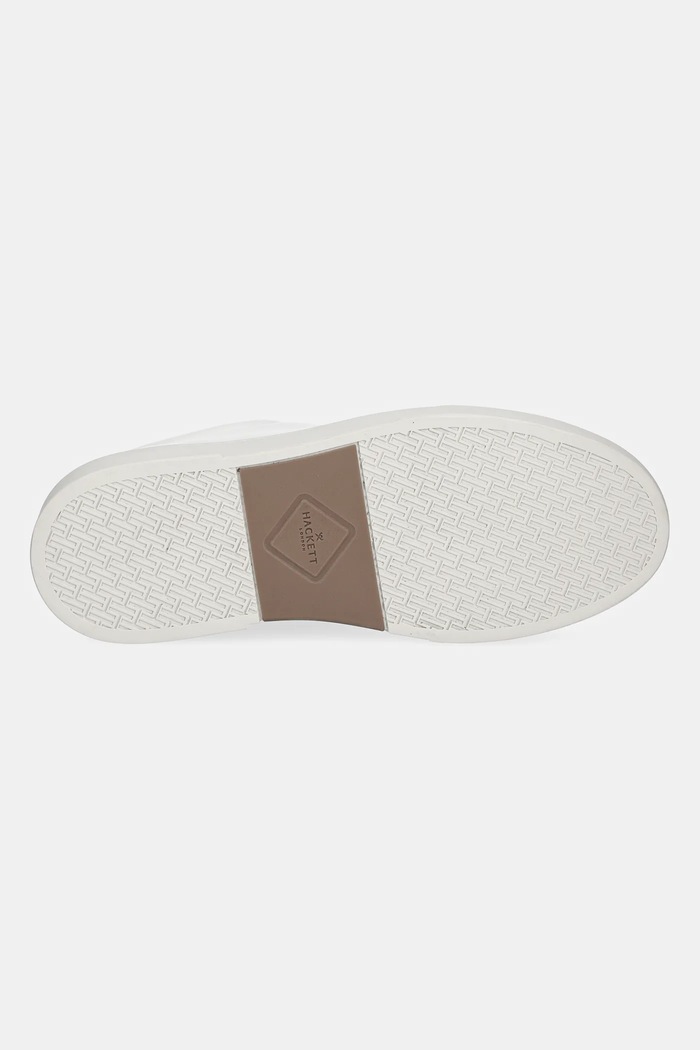 Sneakers din piele HACKNEY LACE Hackett London alb HMS21471