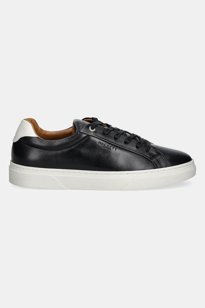 Kožne tenisice Hackett London HACKNEY LACE HMS21471 crna SS25