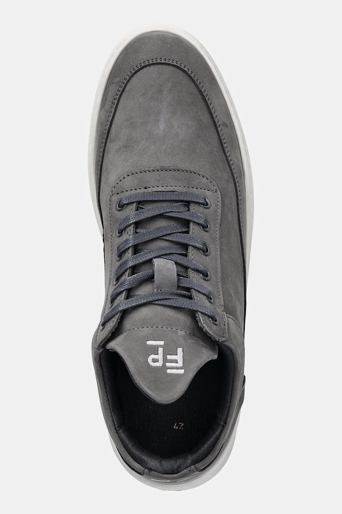 Маратонки от набук Filling Pieces Low Top Ripple Nubuck сив 25122841874