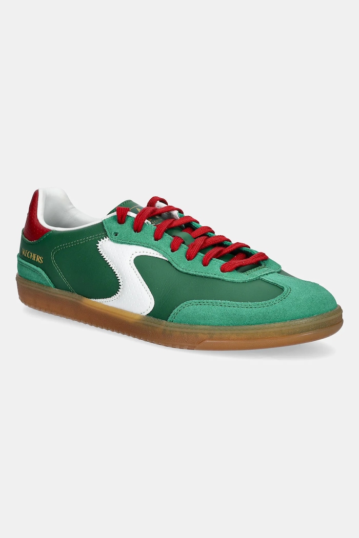 Skechers sneakersy skórzane HOTSHOT tekstylny zielony 254152