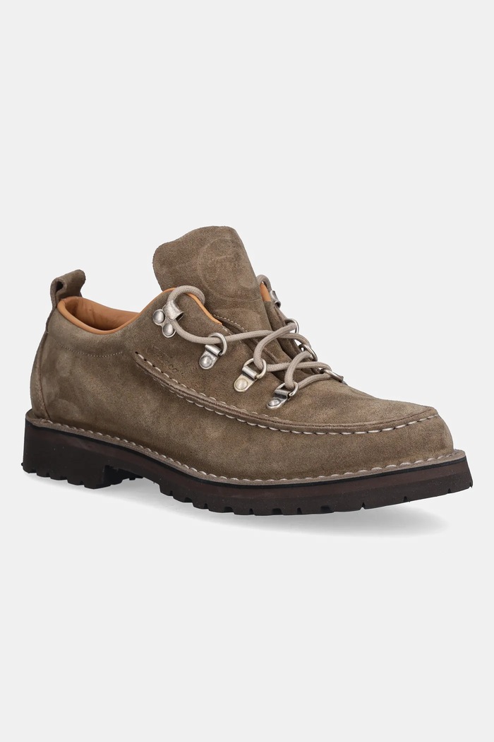 Δερμάτινα sneakers Fracap Shoes λείο δέρμα πράσινο M61