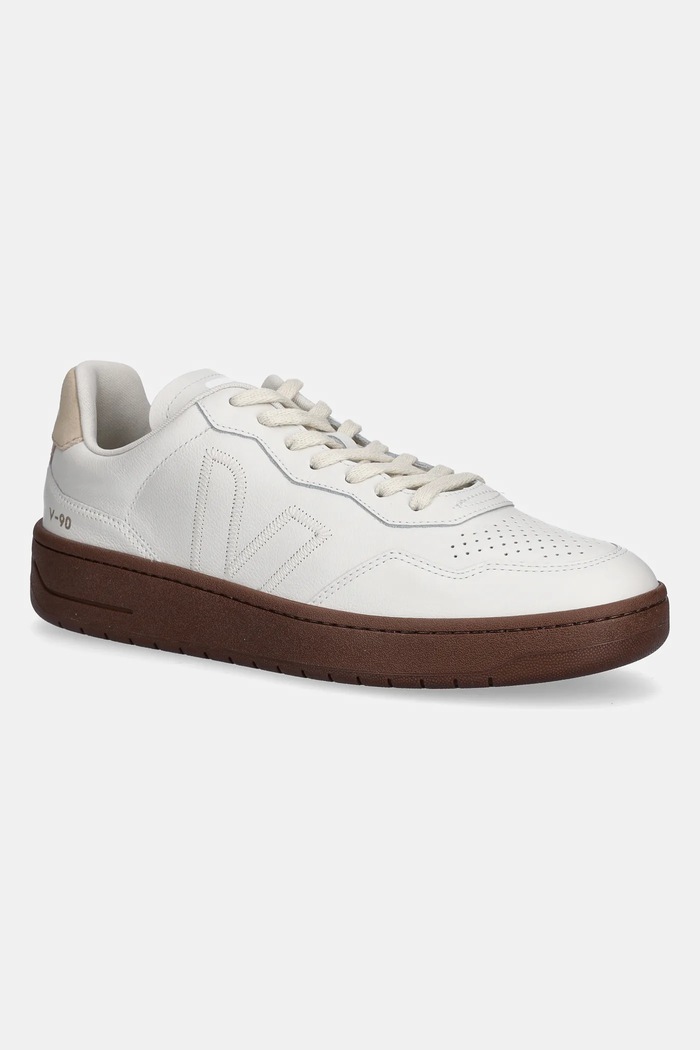 Δερμάτινα sneakers Veja V-90 ZZ Planet friendly μπεζ VZ2020750B