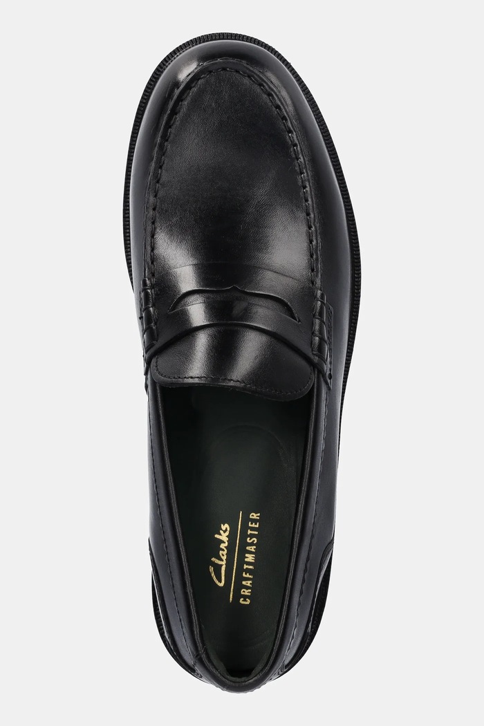 Clarks Originals mocassini in pelle CraftJames Lo nero 26178569