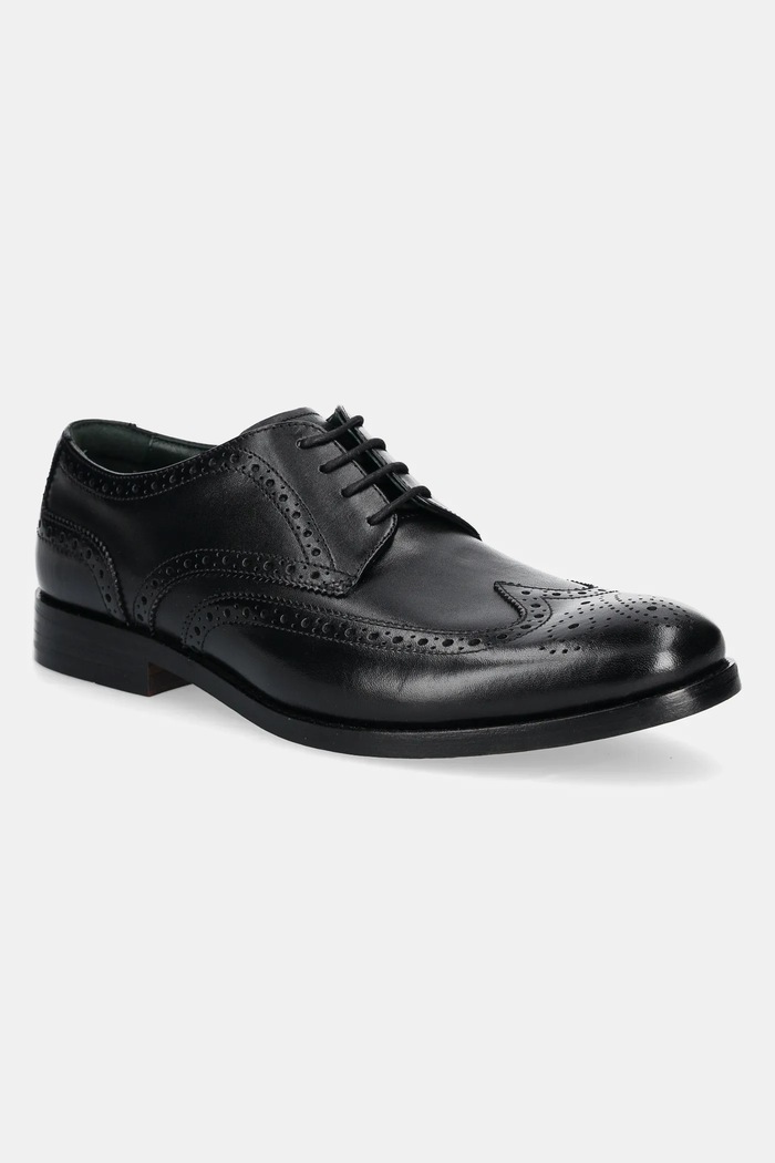 Clarks Originals leather shoes CraftJames Tip formal black 26178562