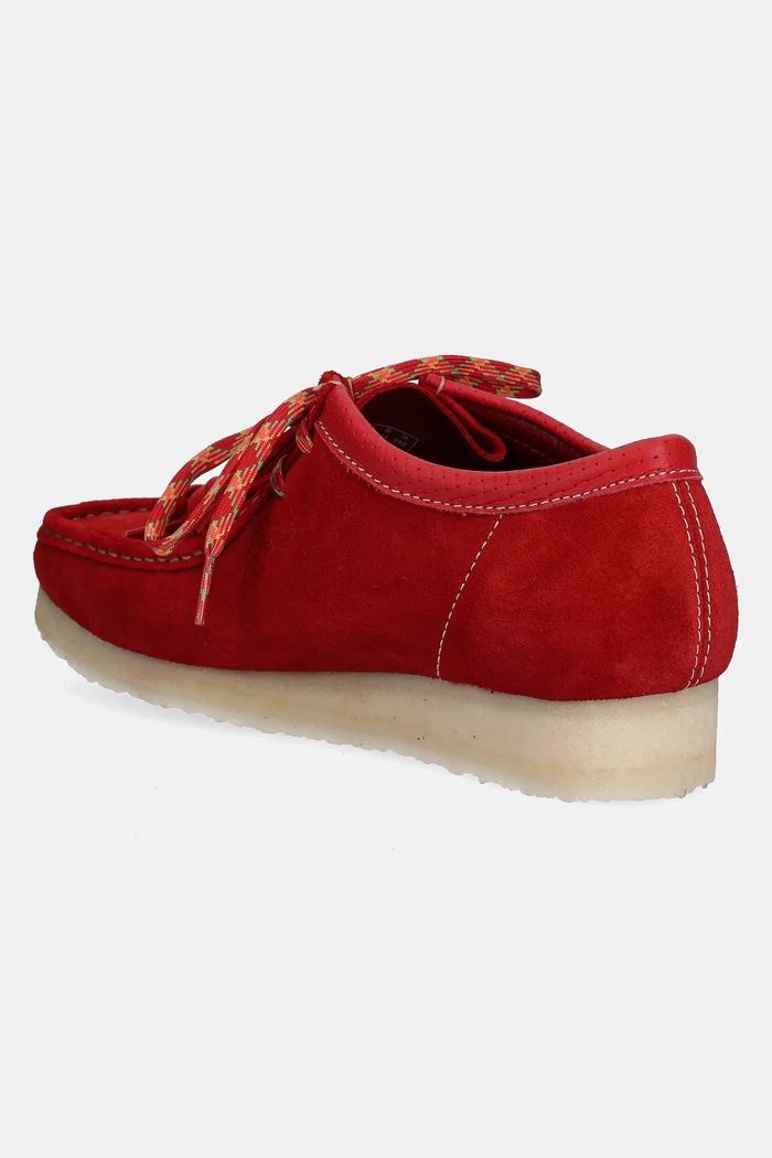 Scarpe Clarks Originals mocassini in camoscio Wallabee 26180195 rosso