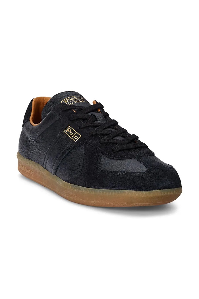 Usnjene superge Polo Ralph Lauren Field Court 100 809967531002.001 črna SS25