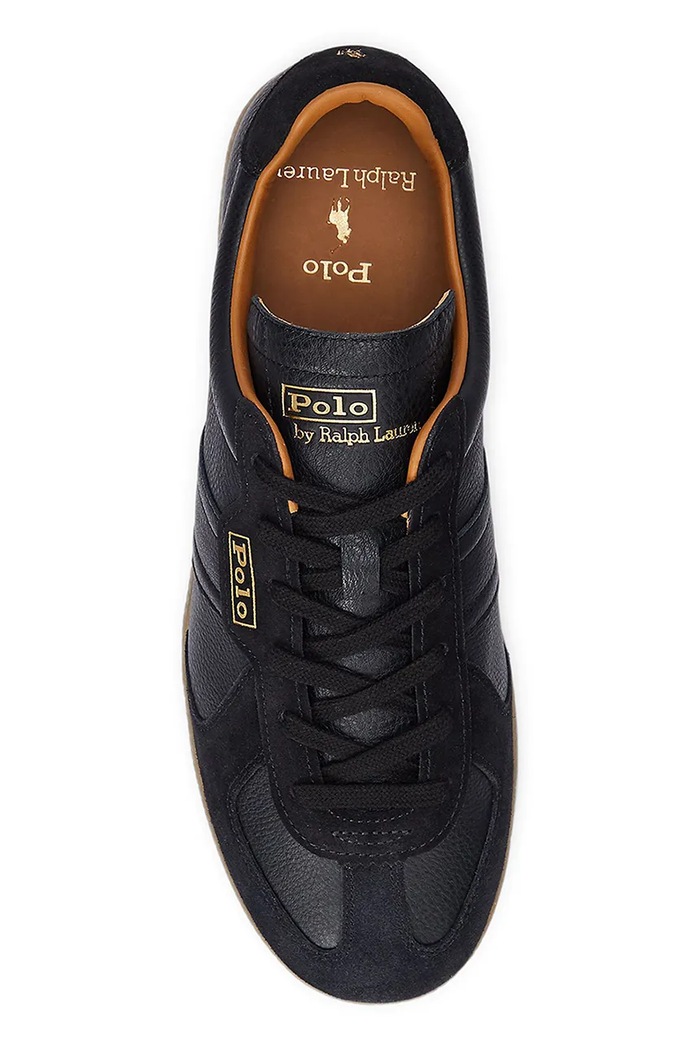 Usnjene superge Polo Ralph Lauren Field Court 100 črna 809967531002.001