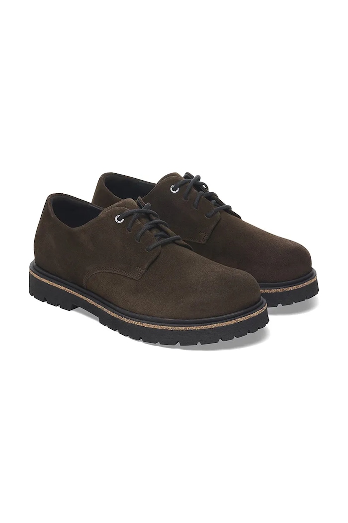 Semišové poltopánky Birkenstock Highwood Lace Low LEVE hnedá 1029609