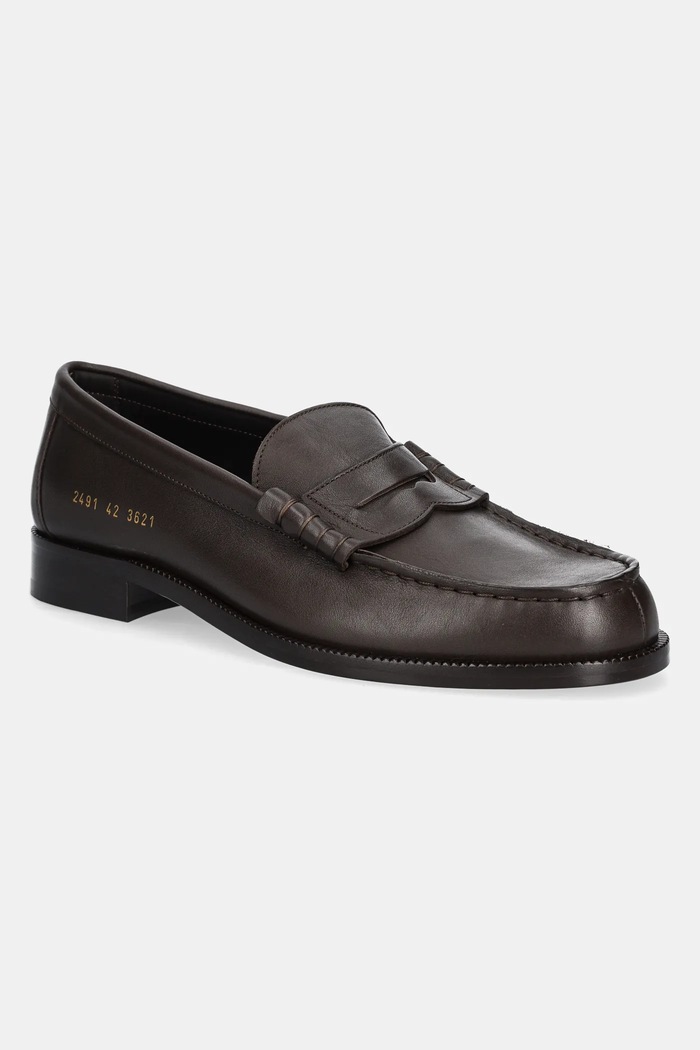 Usnjeni mokasini Common Projects Soft Loafer Zrnato usnje rjava 2491.3621