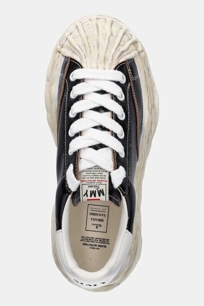 Maison MIHARA YASUHIRO sneakersy skórzane Blakey Shoes czarny A14FW736