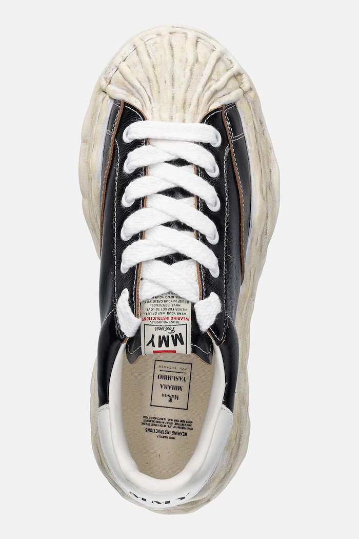 Maison MIHARA YASUHIRO sneakersy skórzane Blakey Shoes czarny A14FW736