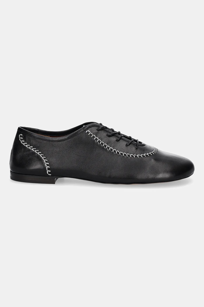 Wales Bonner leather shoes Lace WBM44503A black SS25
