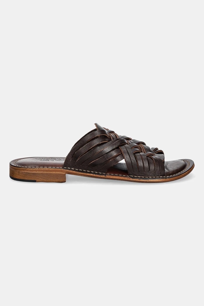 Astorflex leather sliders Erelflex ERELFLEX.001101 brown SS25