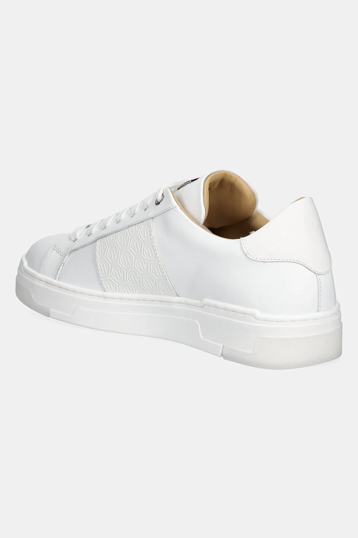Obuv Kožené tenisky Philipp Plein Lo-Top Monogram USC0706.PLE005N.01 biela