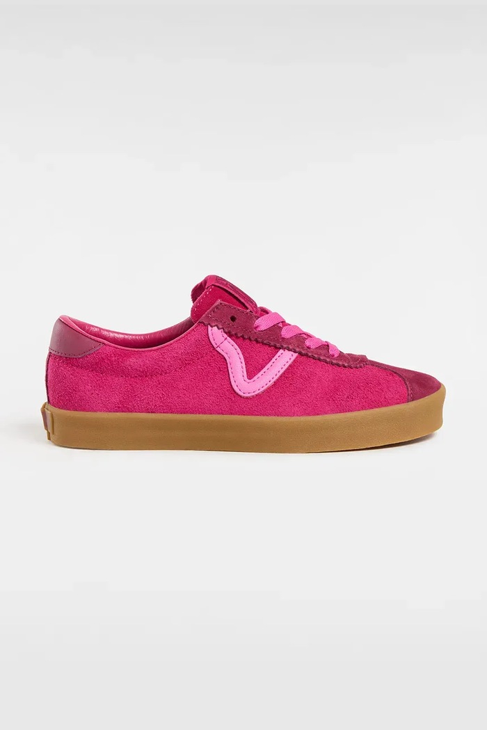 Велурени кецове Vans Sport Low гладка кожа розов VN000CQRYLZ1