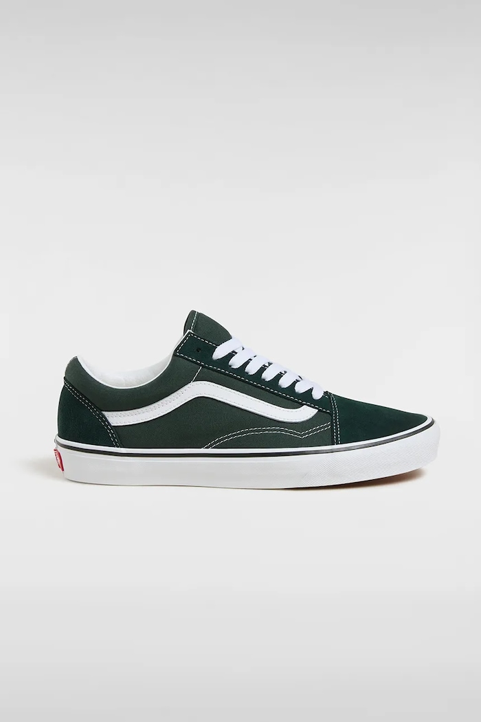 Tenisky Vans Old Skool semišová kůže zelená VN000D7ZPRM1