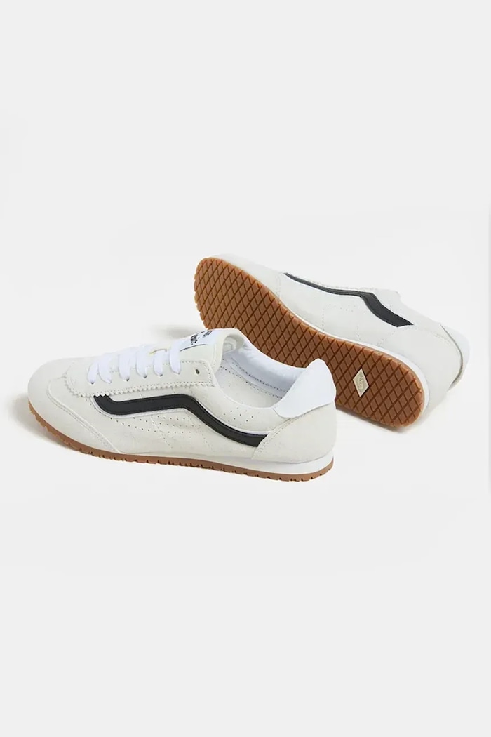 Semišové tenisky Vans Super Lowpro biela VN000D83CCZ1