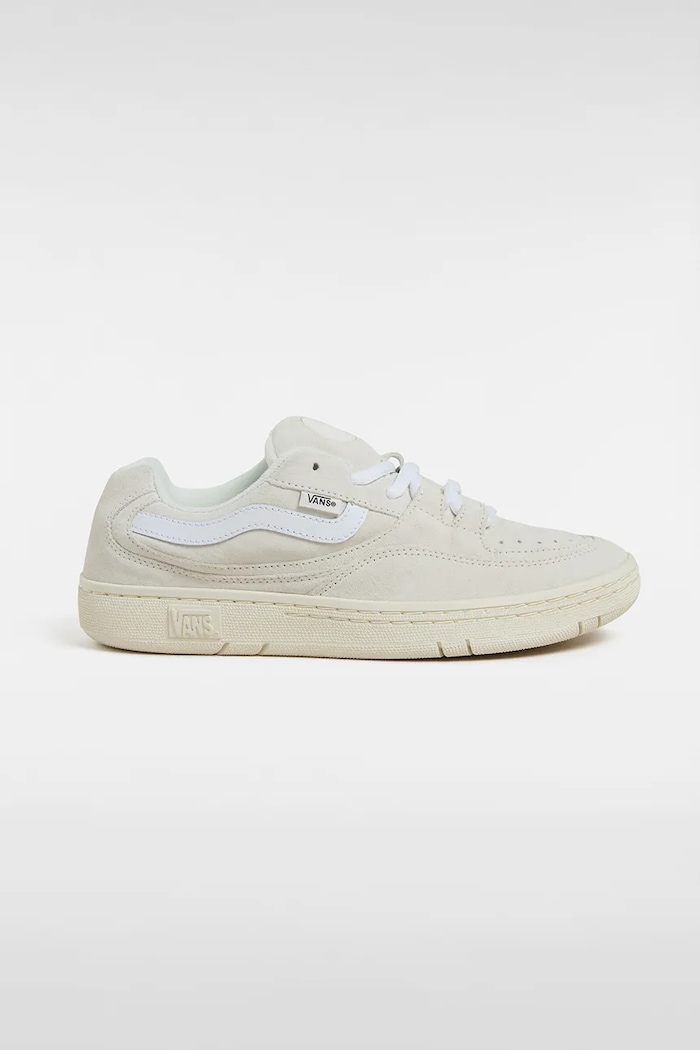 Σουέτ sneakers Vans Speed WS φλατ λευκό VN000D88BPH1