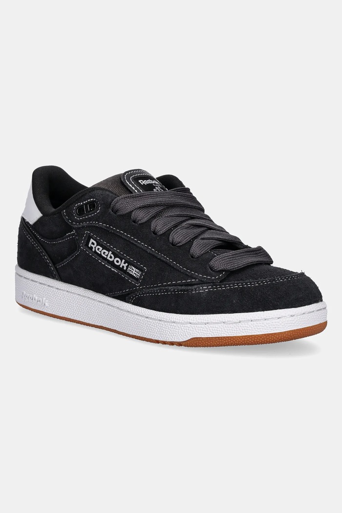 Semišové tenisky Reebok Classic CLUB C BULC CLN usňová koža čierna 100209033