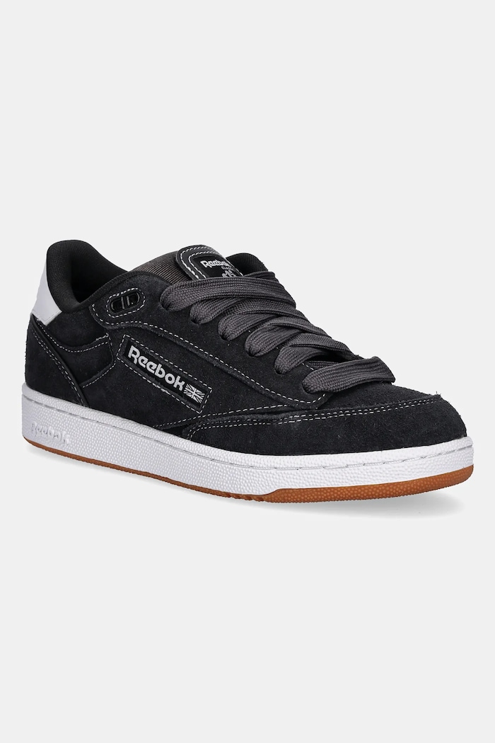 Semišové tenisky Reebok Classic CLUB C BULC CLN usňová koža čierna 100209033