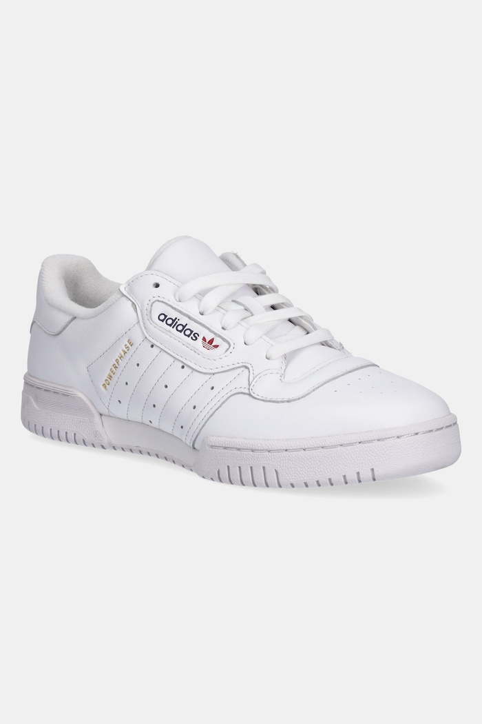 Kožne tenisice adidas Originals Powerphase ravni bijela JH5481