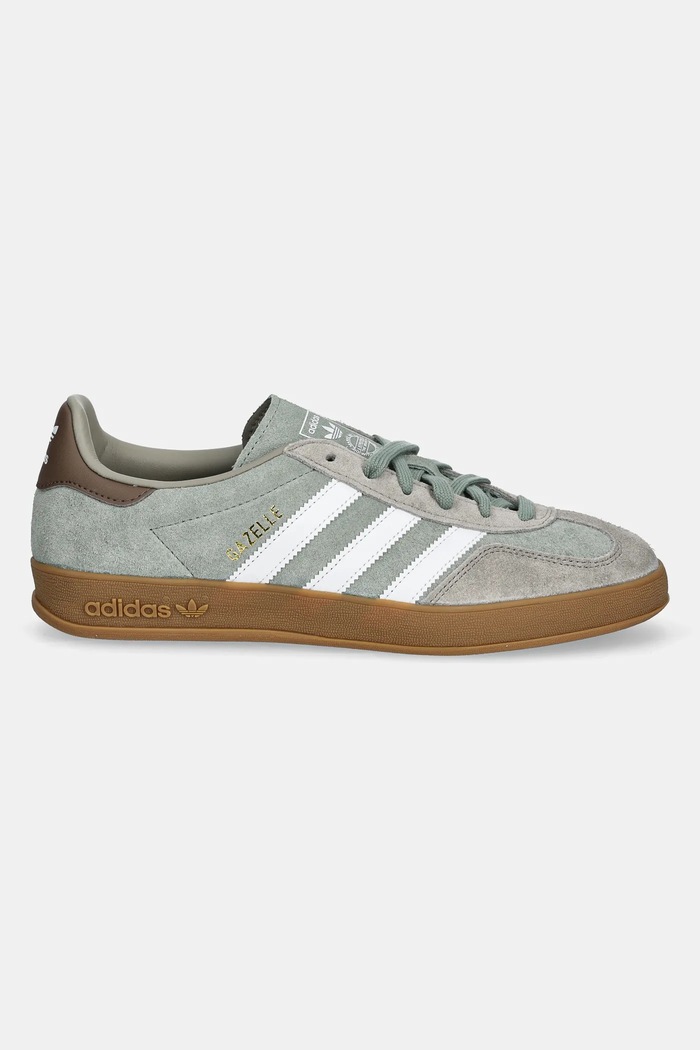 Σουέτ sneakers adidas Originals Gazelle Indoor JI3526 πράσινο SS25