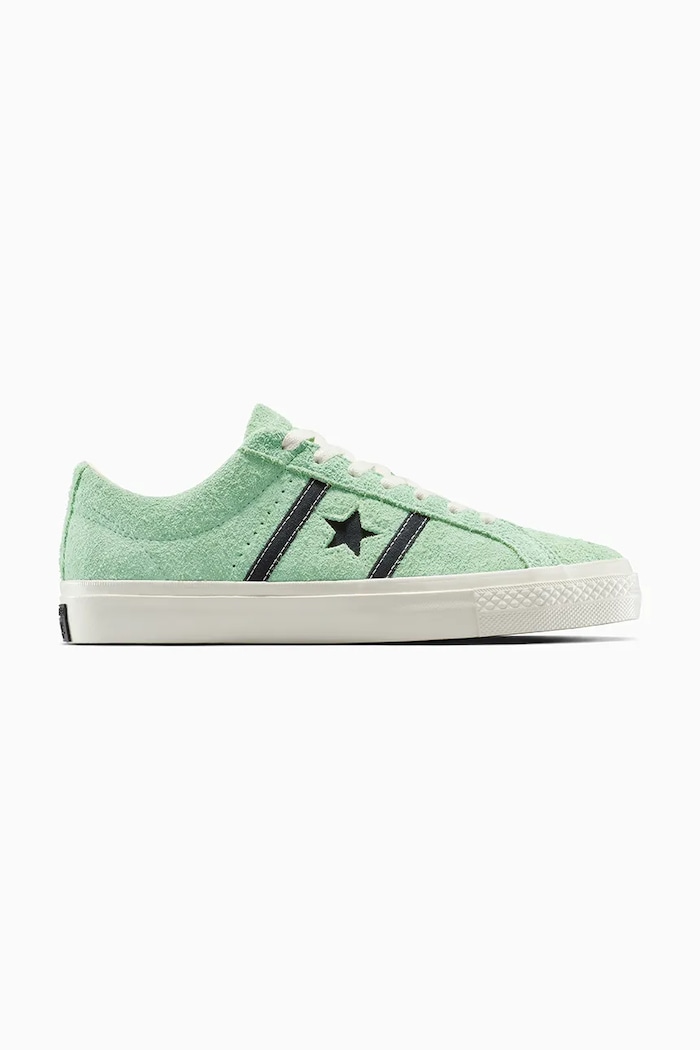 Converse velúr teniszcipő One Star Academy Pro lapos zöld A10578C