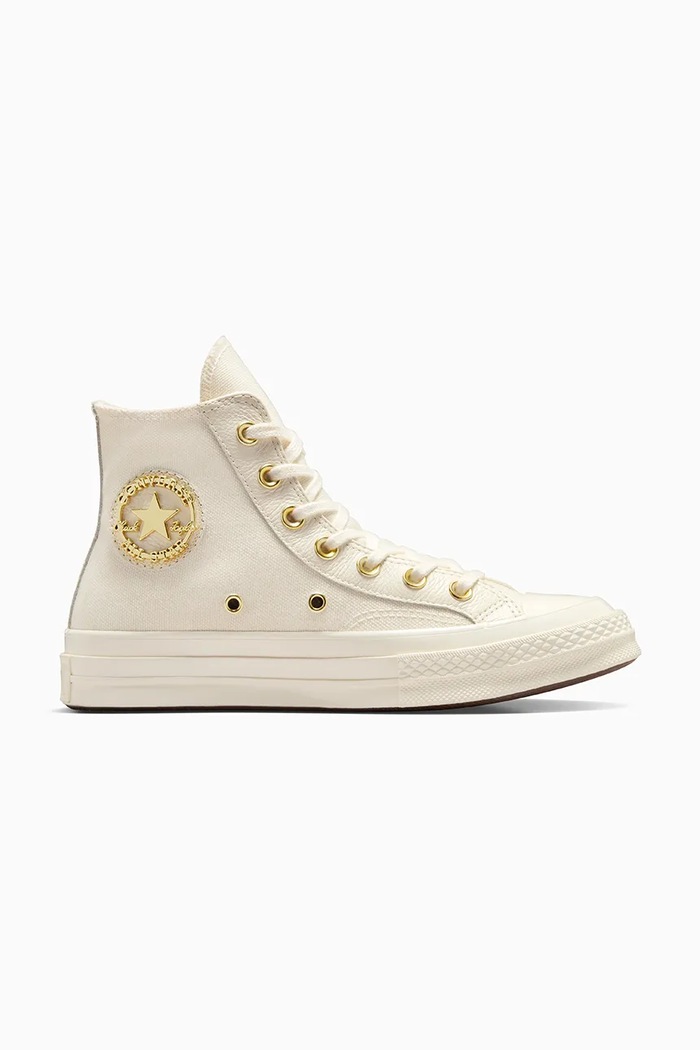 Converse scarpe da ginnastica Chuck 70 pelle fiore bianco A12555C