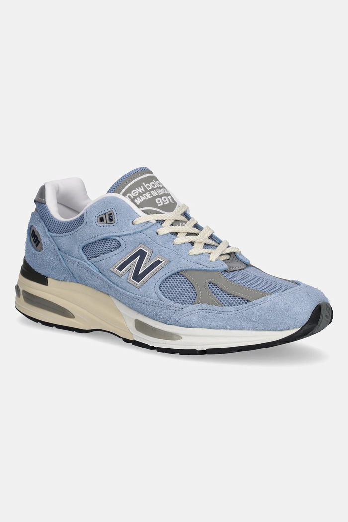 Sneakers New Balance U991BV2 Made in UK δέρμα σαμουά μπλε U991BV2