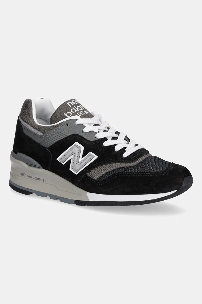 Sneakers New Balance Made in USA δέρμα σαμουά μαύρο U997BK