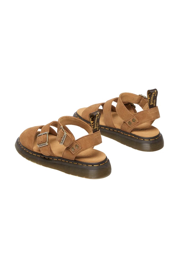 Dr. Martens sandali in nabuk Gryphon DM40625200 marrone
