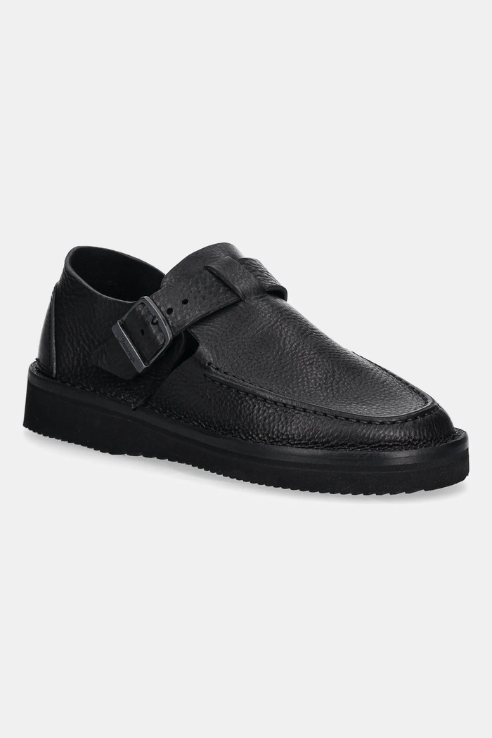 Δερμάτινα μοκασίνια Fracap Sandals φλατ μαύρο D151