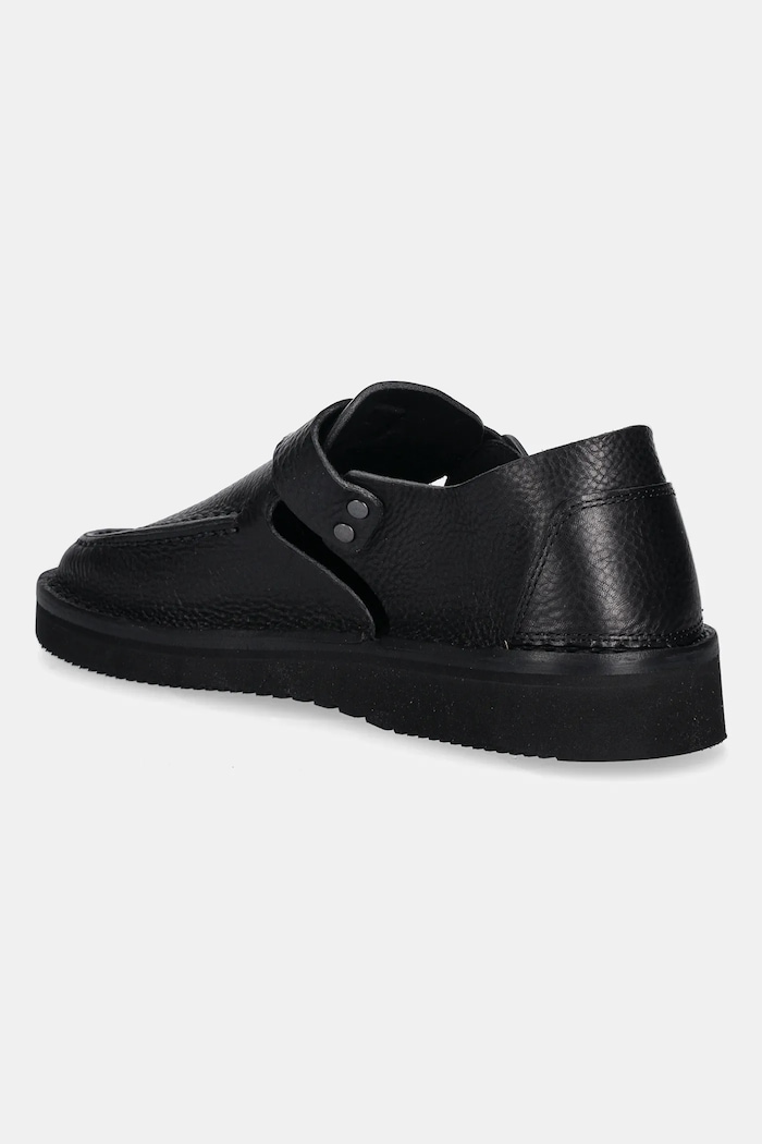 Παπούτσια Δερμάτινα μοκασίνια Fracap Sandals D151 μαύρο