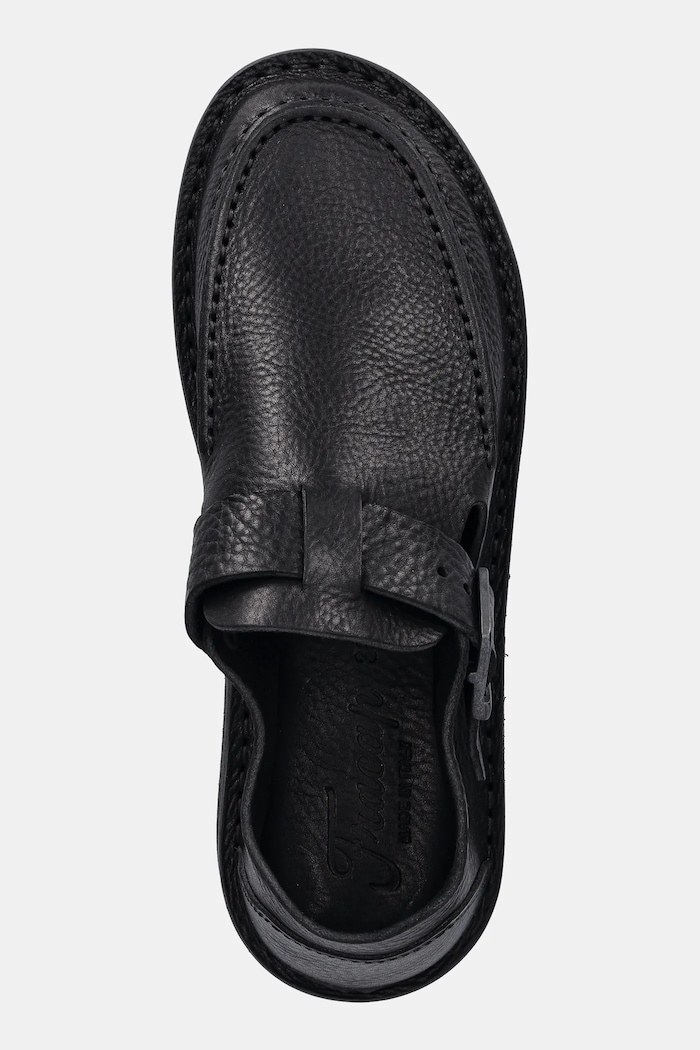 Δερμάτινα μοκασίνια Fracap Sandals μαύρο D151