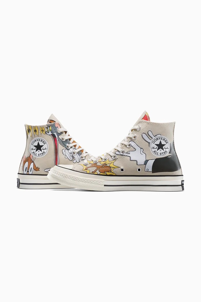 Kecky Converse Converse x Tom and Jerry Chuck 70 šedá A15111C