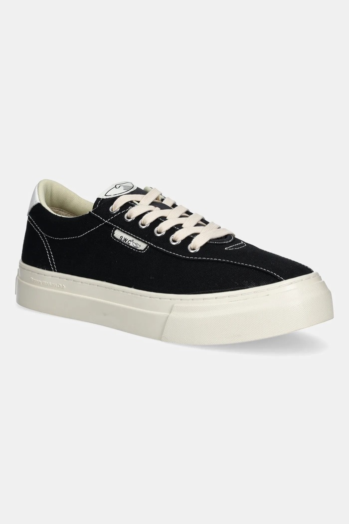 Tenisky Stepney Workers Club DELLOW 02 CUP CANVAS přírodní kůže černá YA21012