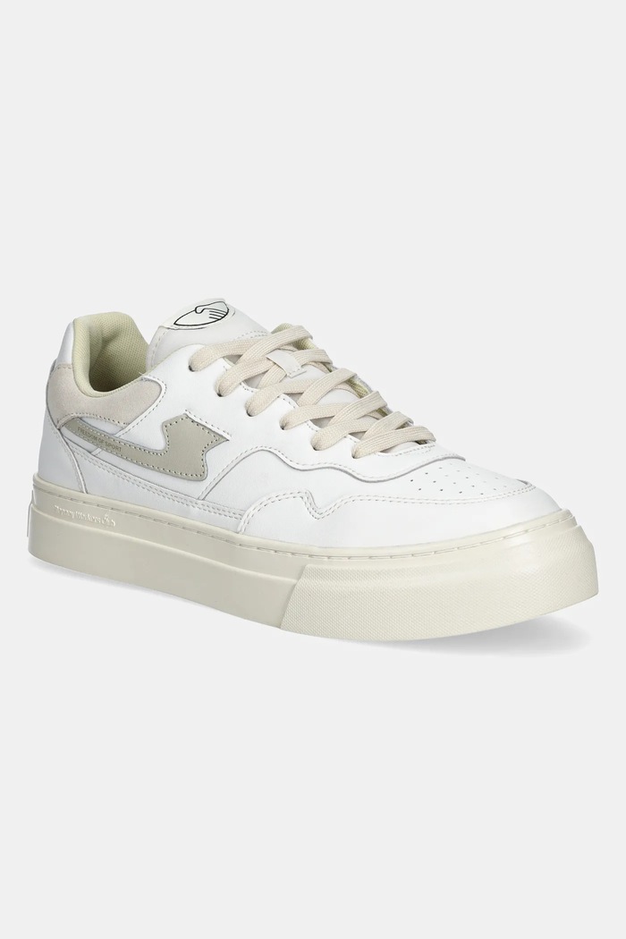 Δερμάτινα sneakers Stepney Workers Club PEARL S-STRIKE LEATHER λείο δέρμα λευκό YA23500