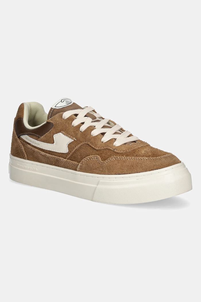 Σουέτ sneakers Stepney Workers Club PEARL S-STRIKE GEO-MERGED φλατ καφέ YA24200