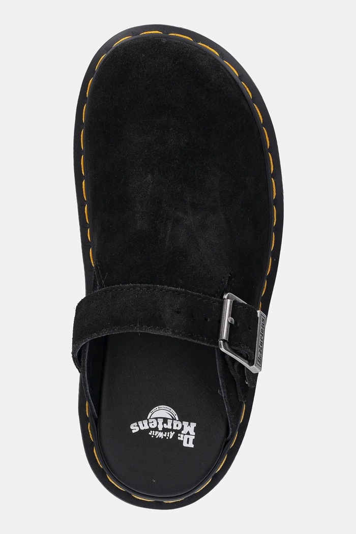 Замшевые шлепанцы Dr. Martens ZebZag Mule Mule чёрный DM31657001