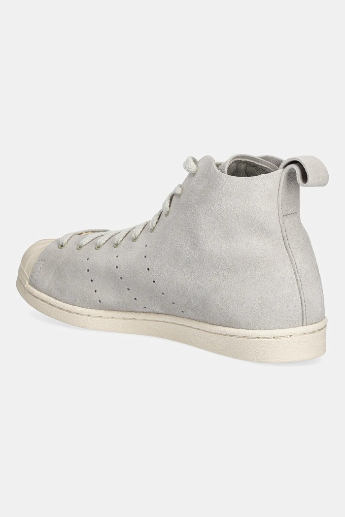Обувки Велурени маратонки adidas Originals x Wales Bonner SupeRStar Hi JQ7633 сив