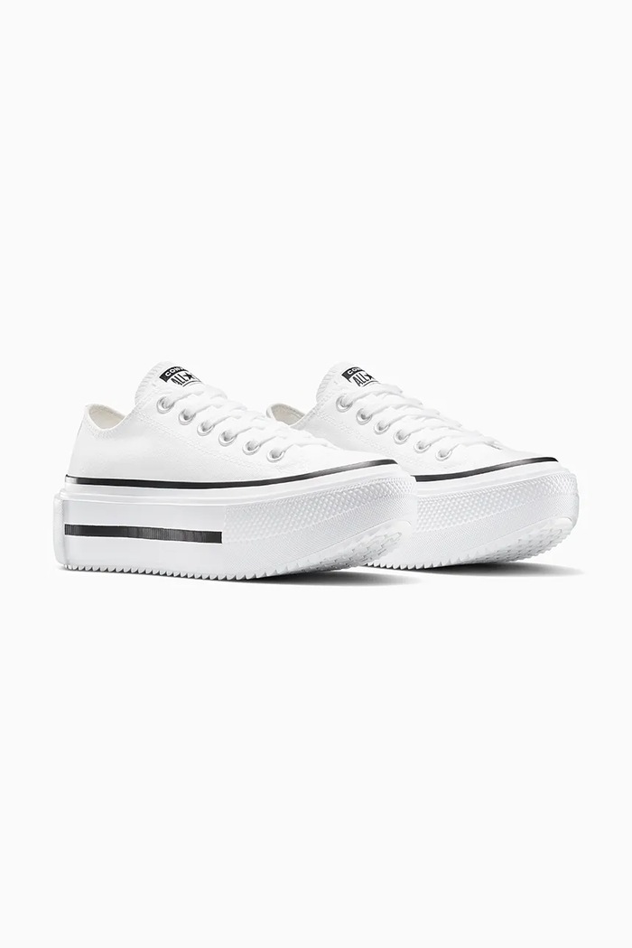 Ниски кецове Converse Chuck Taylor All Star Lift Double Stack A15491C бял SS25