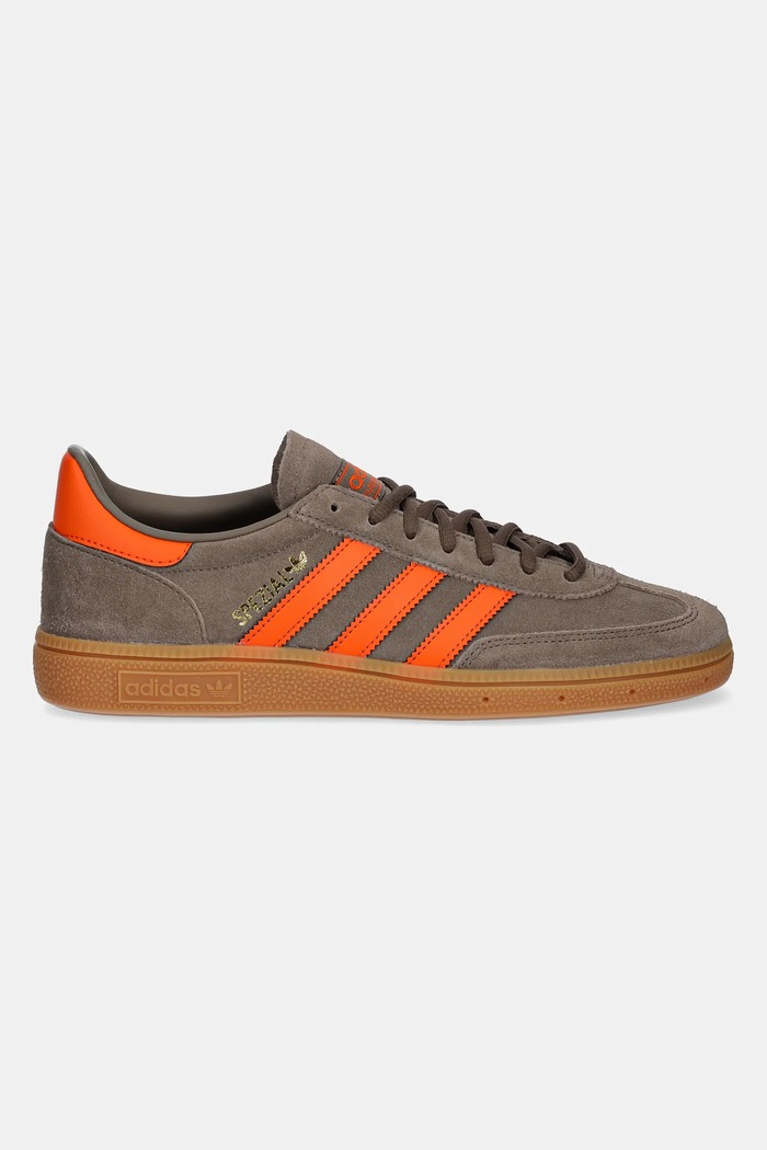 Tenisice od brušene kože adidas Originals Handball Spezial JR3846 smeđa AW25