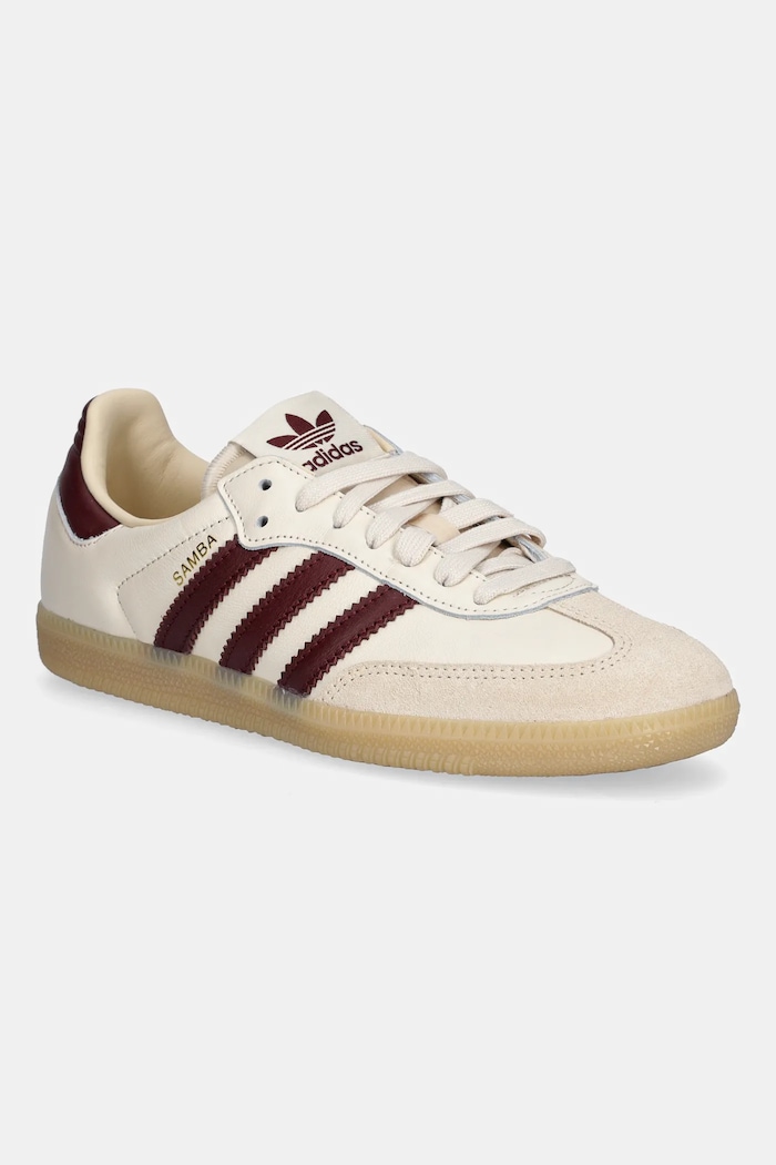 adidas Originals sneakersy skórzane Samba OG skóra zamszowa beżowy JS3830