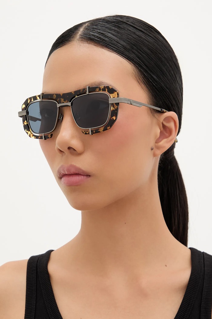 JW Anderson okulary przeciwsłoneczne Jwa03 Geometric jednolita brązowy EW0009.FA0426.093